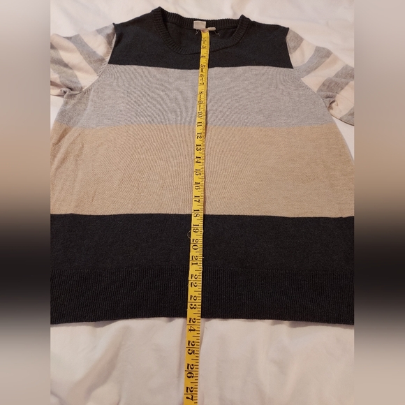 GAP Women's Striped Wool Blend Business Casual Sweater - Picture 6 of 7